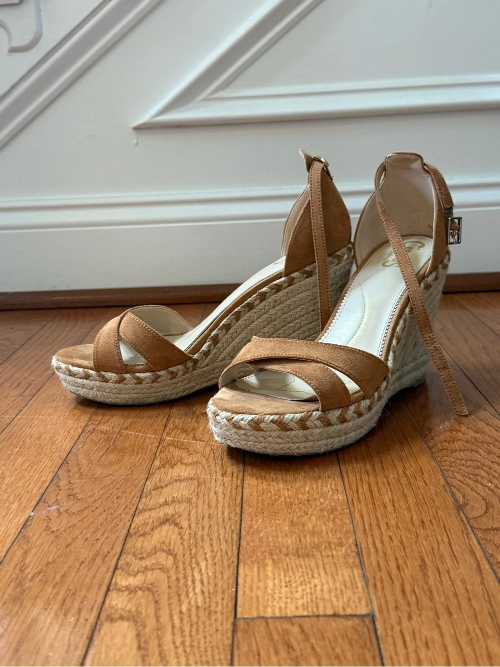 Circus by Sam Edelman Suede Tan Espadrille Wedge Sandals